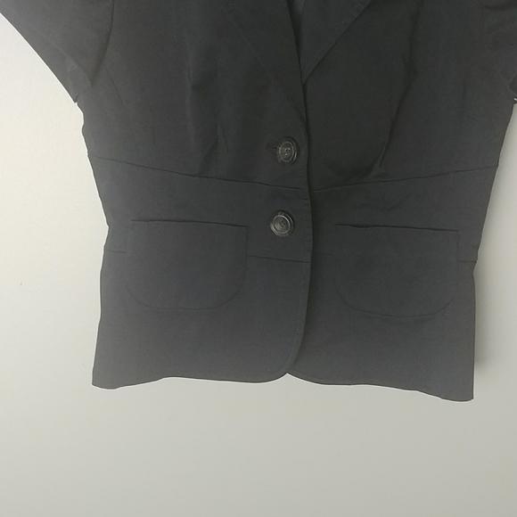 Loft Button Down Navy Blue Lined Short Sleeve Jacket. - Picture 5 of 9